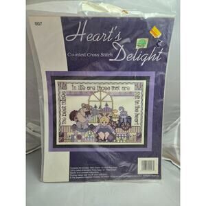 HEARTS DELIGHT COUNTED CROSS STITCH KIT #007 "Memories" NEW UNOPENED 10" X 8"